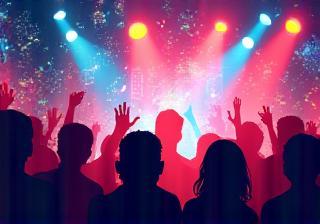 Abstract image showing promotional materials for an event.